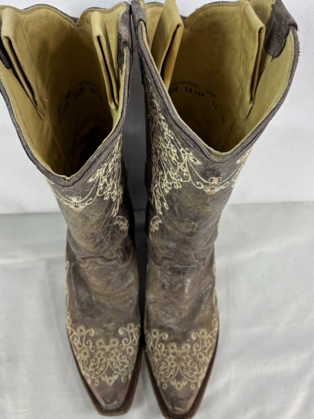 Corral Womens Embroidered Western Tall Cowboy Boots Size 9 1/2 Registered - Picture 11 of 16